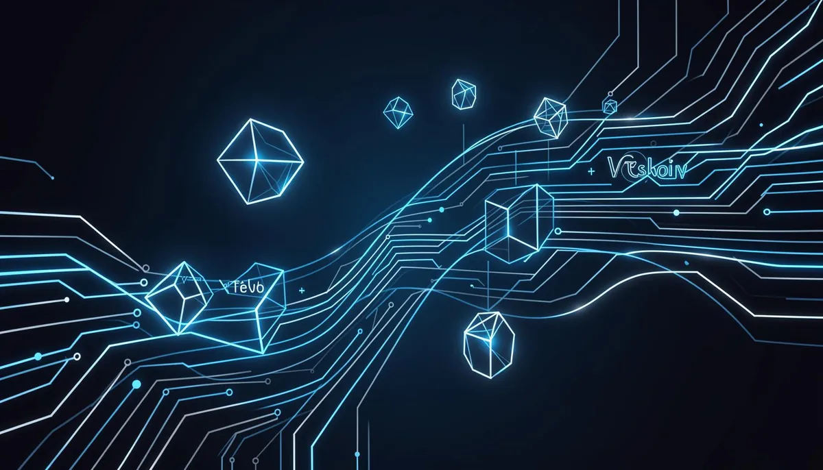 Abstract representation of the AI impact on tech jobs, showing evolving roles for engineers in a digital, futuristic environment.
