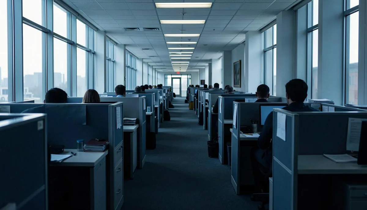 Government office hallway with employees returning to work under Canada return to office mandate, reflecting changes in federal remote work policy.
