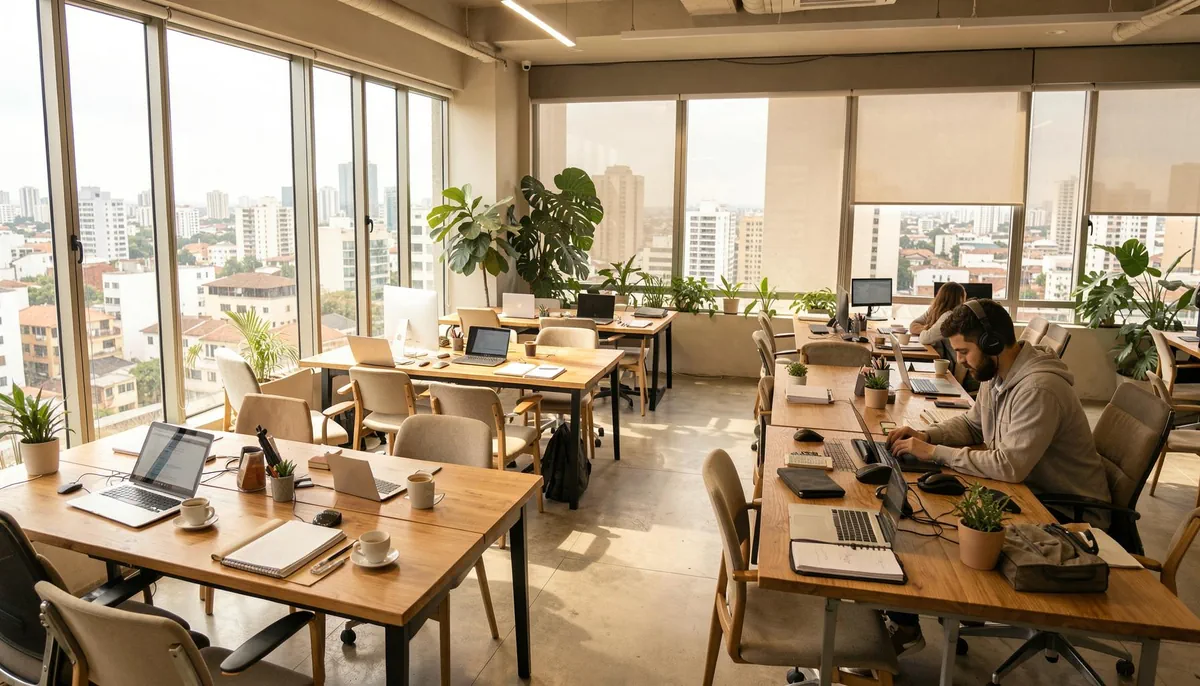 Co-working environment in São Paulo reflecting growth in the Brazil tech job market and rise of remote tech jobs Brazil professionals seek.