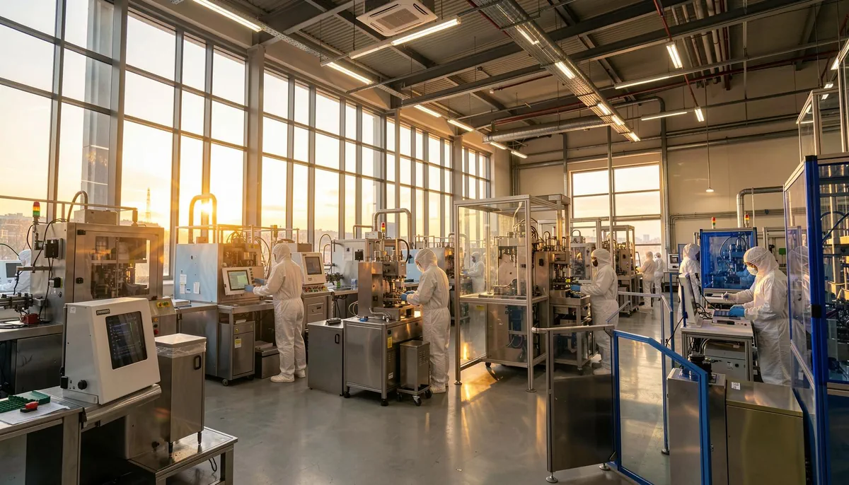 Engineers in a semiconductor lab in Israel working on advanced defense technology equipment, highlighting growth in defense tech careers.