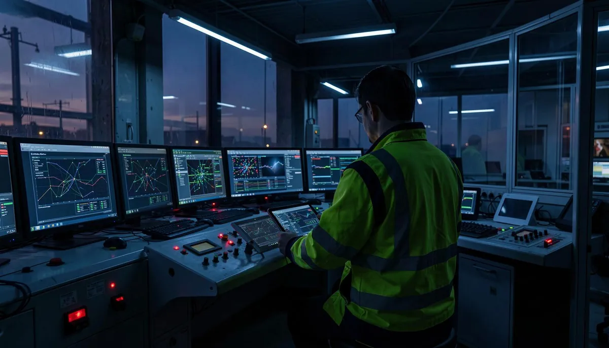 Industrial control room scene highlighting the growing demand for OT security jobs amid cybersecurity talent shortages in 2026.