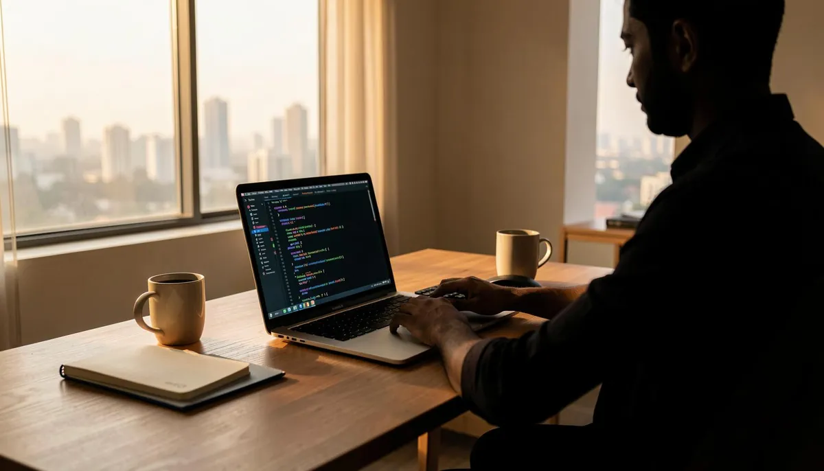 Remote tech professional working from home in India, reflecting the growing trend of remote tech jobs India in 2026 with TCS and other IT leaders.